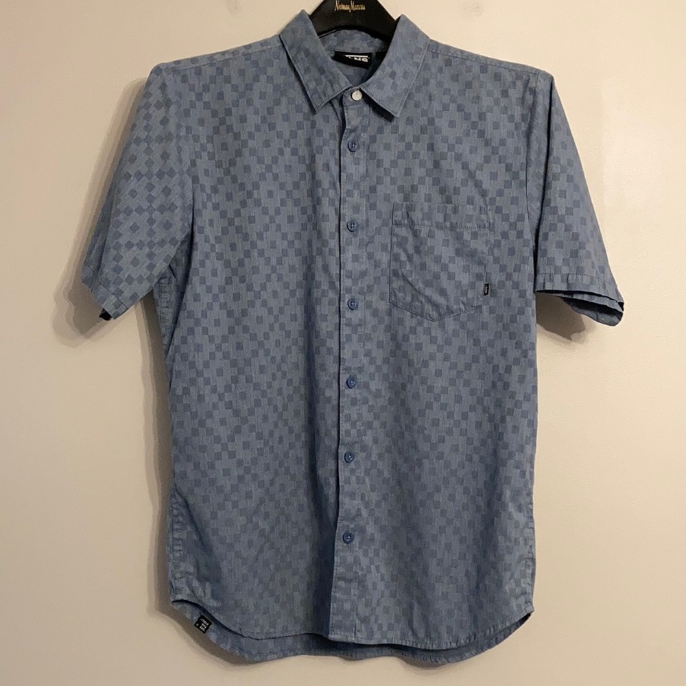 Vans Men’s Checkered Print Button Front Shirt - image 1